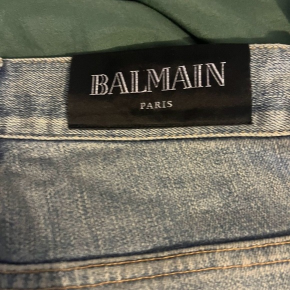 Balmain Distressed Biker Jeans - Picture 3 of 7